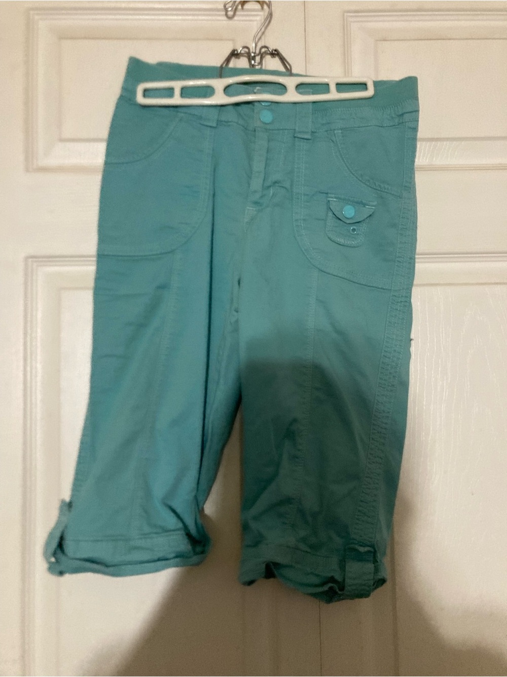 Lee Teal Crop 4 Petite